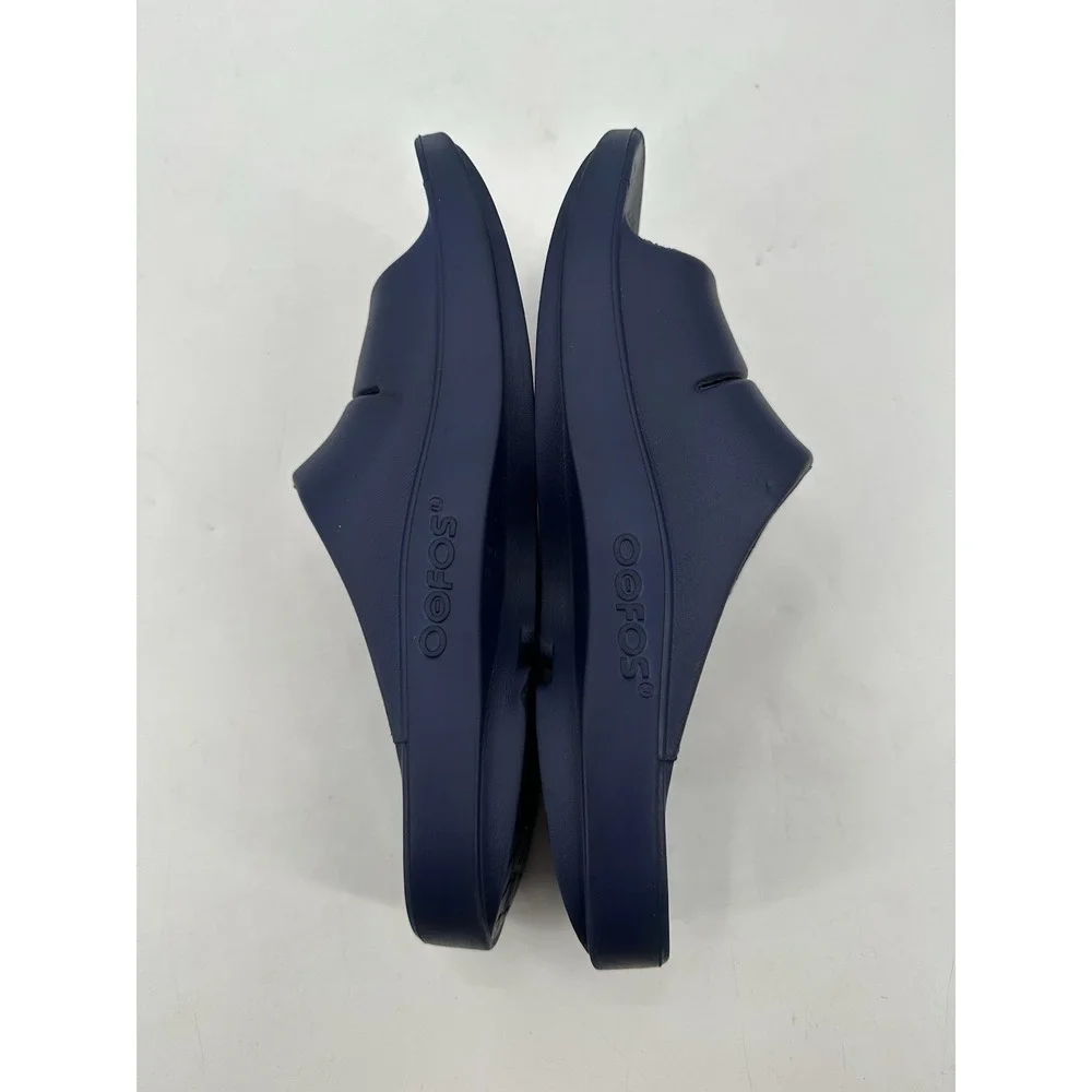 Oofos  Navy‎ Slip On Slides Ooaah Recovery Comfort Sandals Unisex W's 12 M's 10